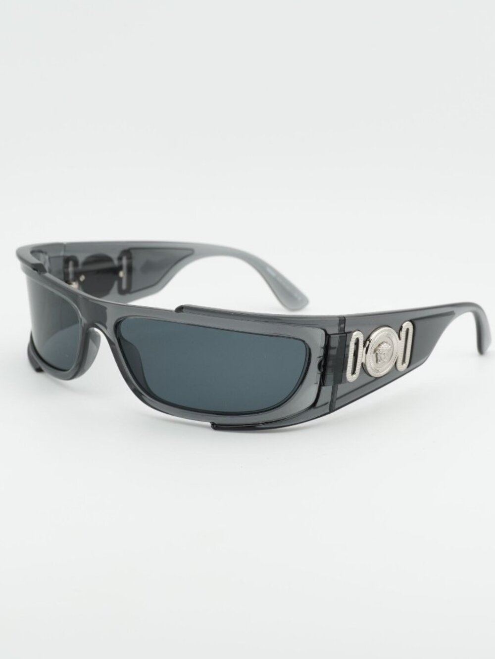 Versace VE4446 593/87 Sunglasses Grey Transparent Rectangle Frame